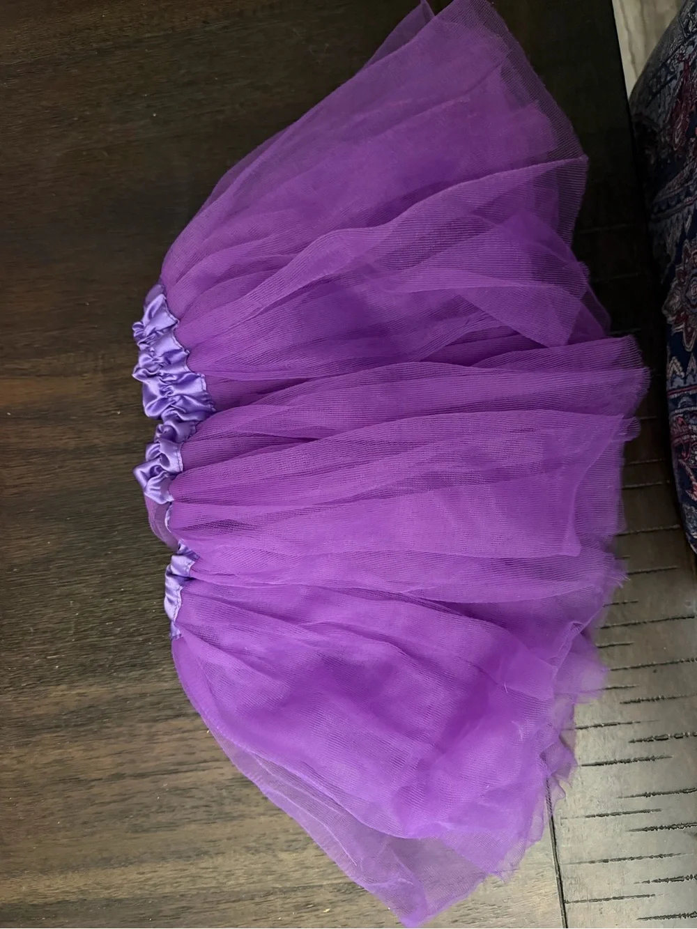 Purple Ruffled Tulle Kids Costume Skirt
